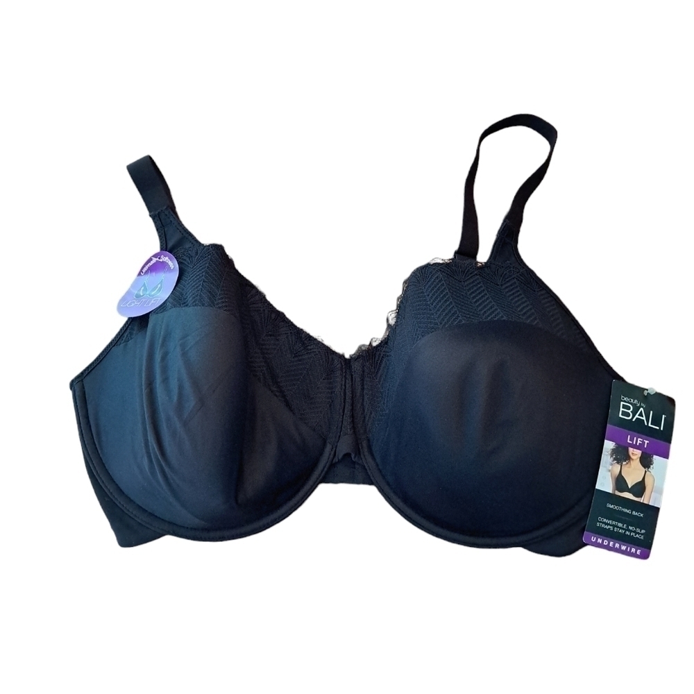 Bali ultimate softness uplift 42 DD New black wire bra - Picture 2 of 5